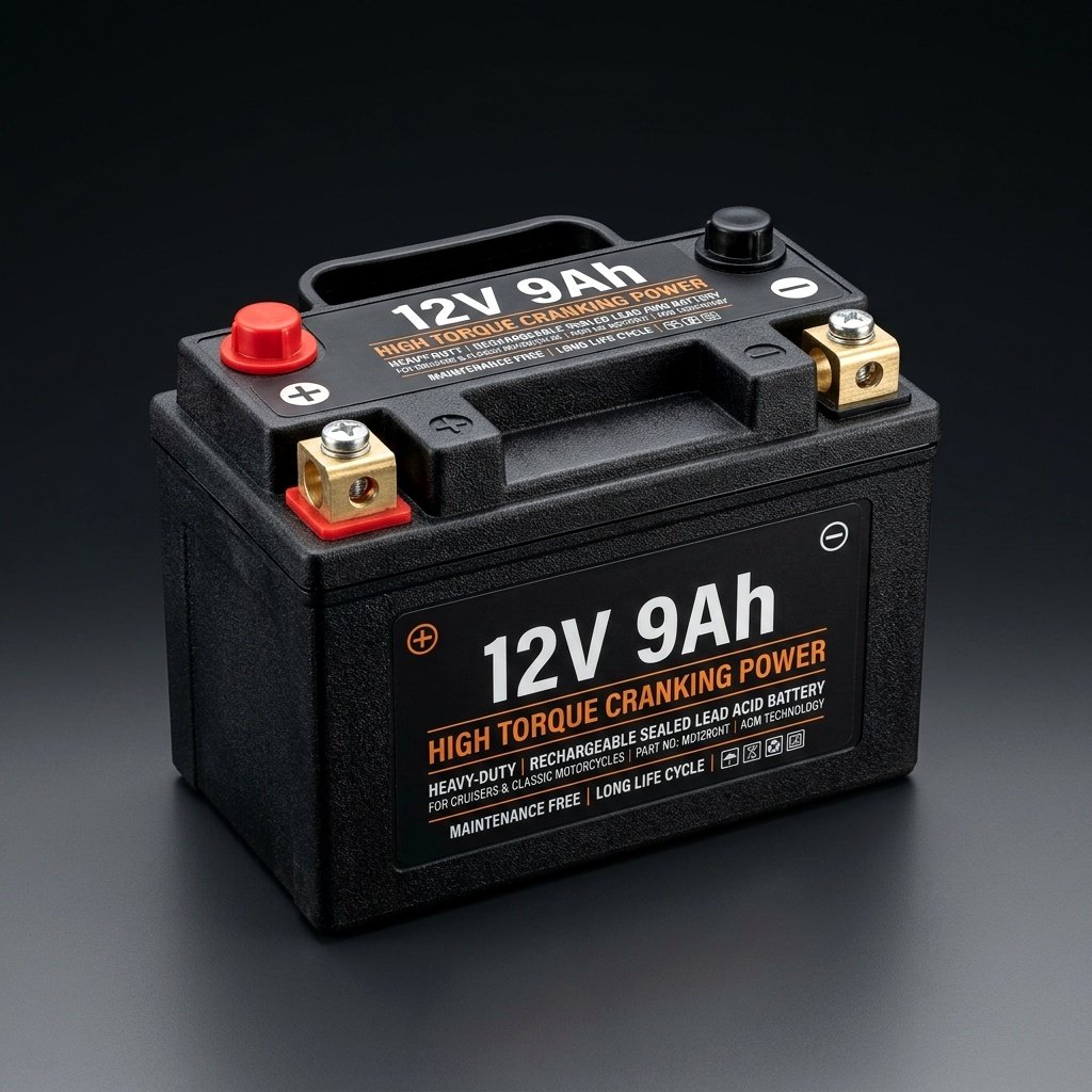 12V 12Ah Twin-Cylinder Heavy Cruiser Battery - Bike Battery Hyderabad